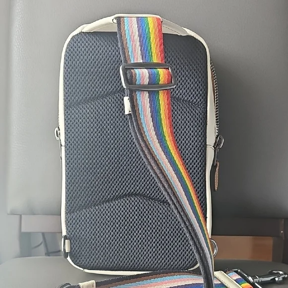 Coach Logo Leather Crossbody Bag - Picture 2 of 11